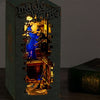 DIY Magic House Book Nook Kit by Diokits - Lights Turned On In Dark Environment