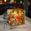 Sam's Study Library DIY Miniature House Kit by Diokits - Lights Iluminating The Kit