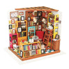 Sam's Study Library DIY Miniature House Kit by Diokits - Front View With White Background