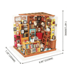 Sam's Study Library DIY Miniature House Kit by Diokits - Front View With Dimensions Of The Product